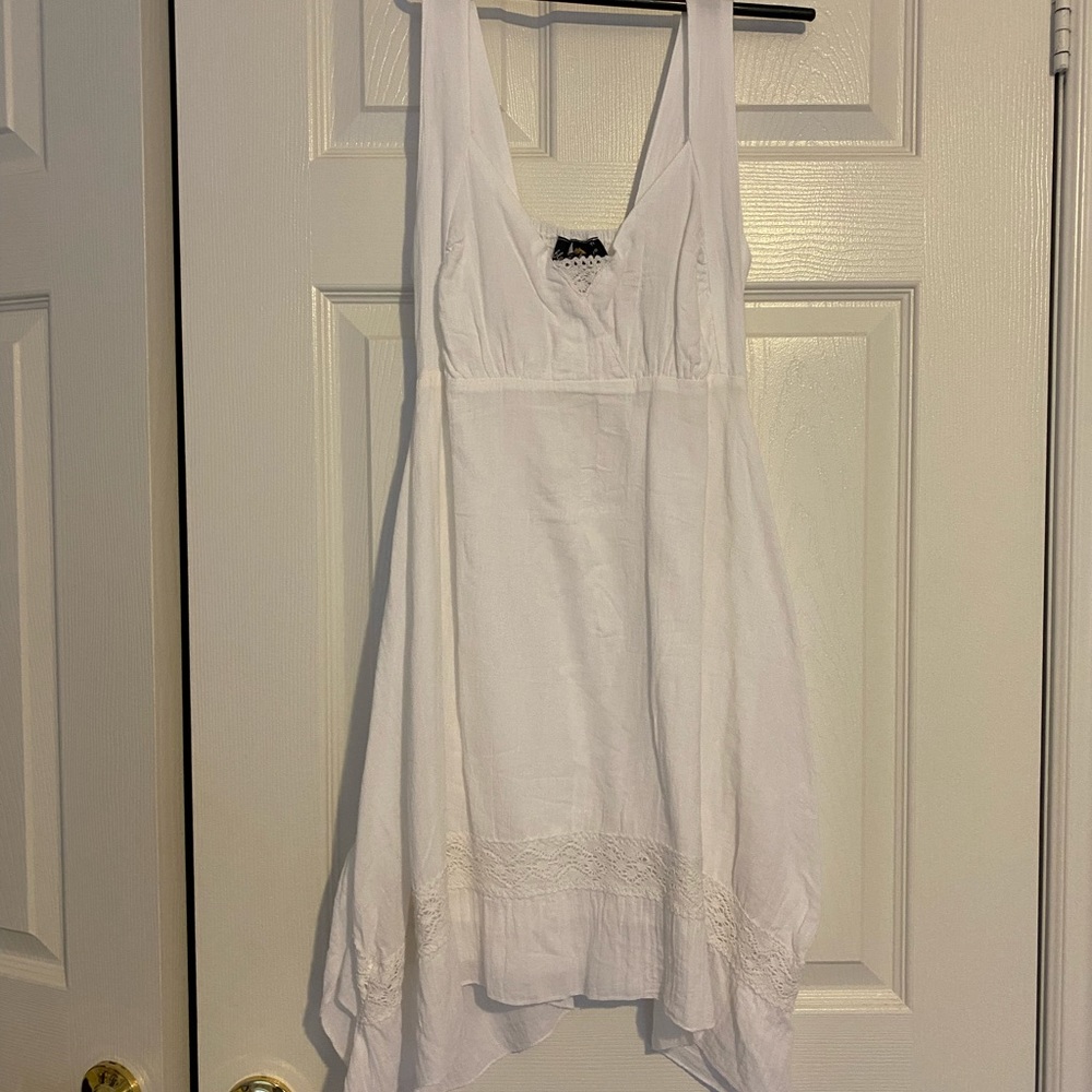 White linen dress